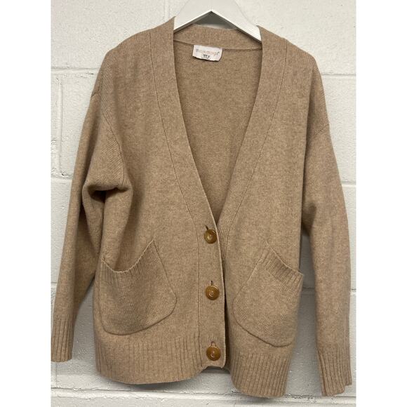 Emilia George Sz XS Tan Renee Merino Wool Maternity Cardigan Sweater - Picture 4 of 7